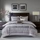 Olliix by Madison Park Rhapsody 7 Piece Grey/Taupe California King Comforter Set-0
