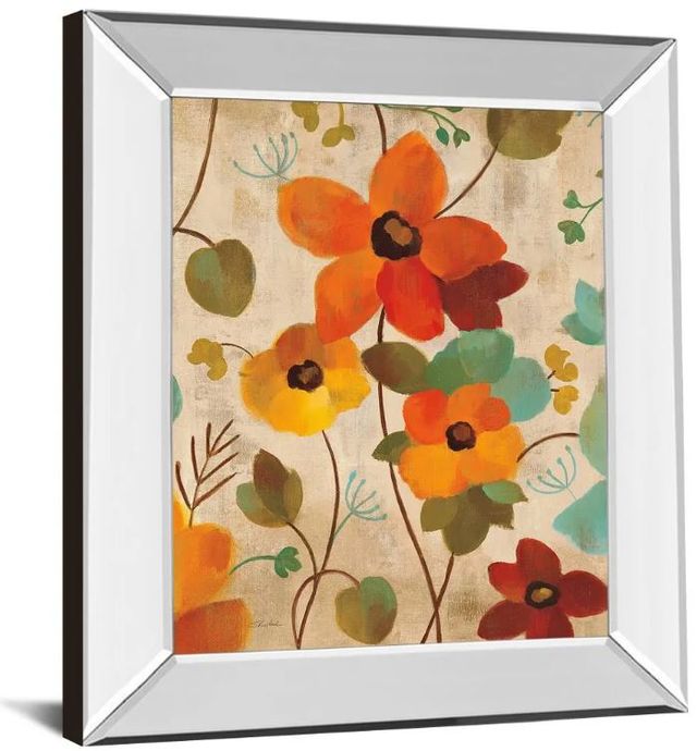 Classy Art Vibrant Embroidery IIl by Silvia Vassileva Mirror Framed Wall Art-1