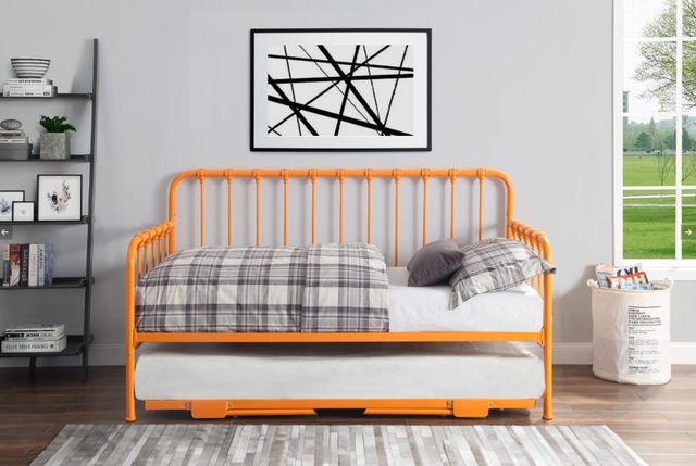 Homelegance® Constance Orange Daybed with Lift-Up Trundle-1
