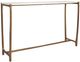 Uttermost® Affinity Natural White Console Table with Antique Gold Frame-0