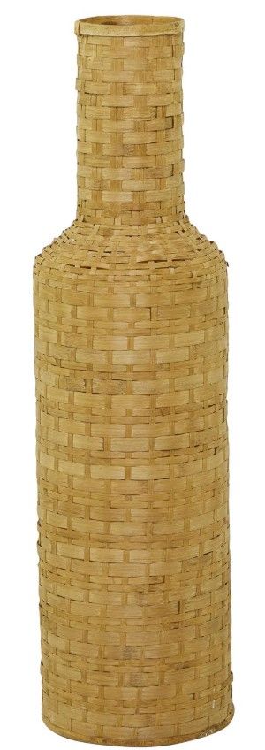 Deco Marche Brown Woven Bamboo 30'' Tall Floor Vase-0