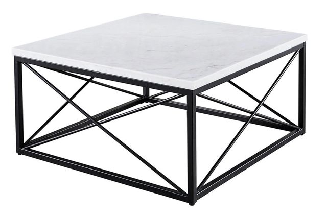 Steve Silver Co. Skyler 3-Piece White Occasional Table Set with Black Base-2