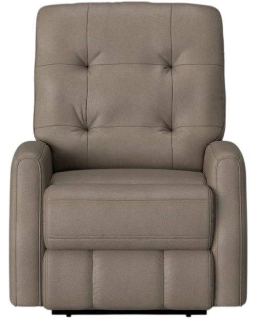 Flexsteel® Customizable Devon Leather Power Recliner with Power Headrest-2