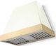 La Cornue CornuFé Euclid 36" Pure White Wall Mounted Range Hood with Polished Brass Trim-0