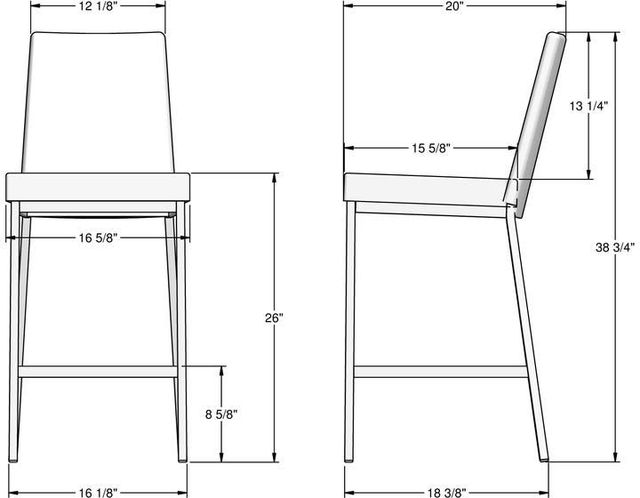 Amisco Customizable Linea Upholstered Counter Stool-2