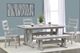 Urban Collections by Yutzy Woodworking Mission Trestle Sea Glass/Retreat White Oak 68" Dining Bench-1