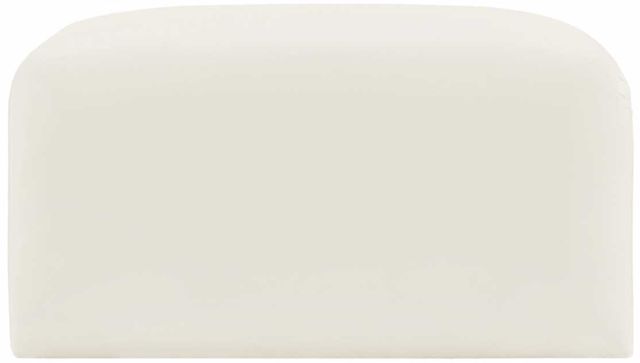 Meridian Furniture Arc Cream Velvet Ottoman-1