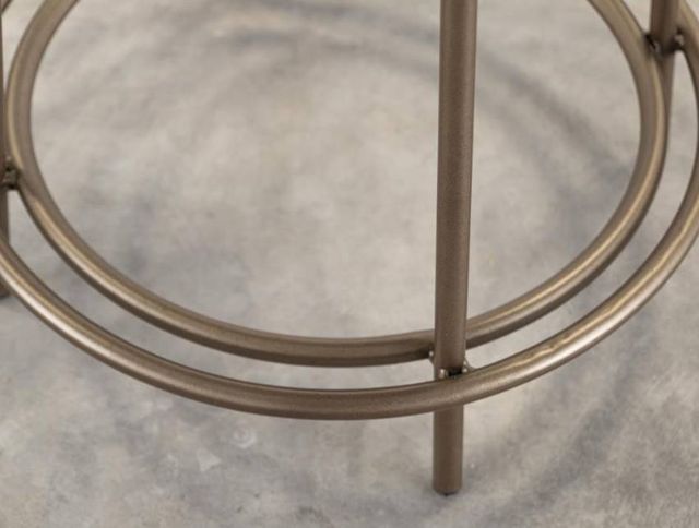 International Furniture Direct Frida Gold/Green Stool-3
