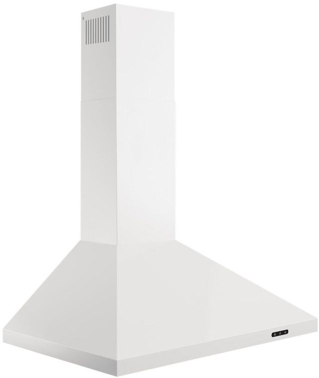 Broan® Elite EW48 Series 30" White Wall Mount Chimney Range Hood-3