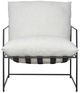 Armen Living Rogan Black/Soft Oat Chair-3