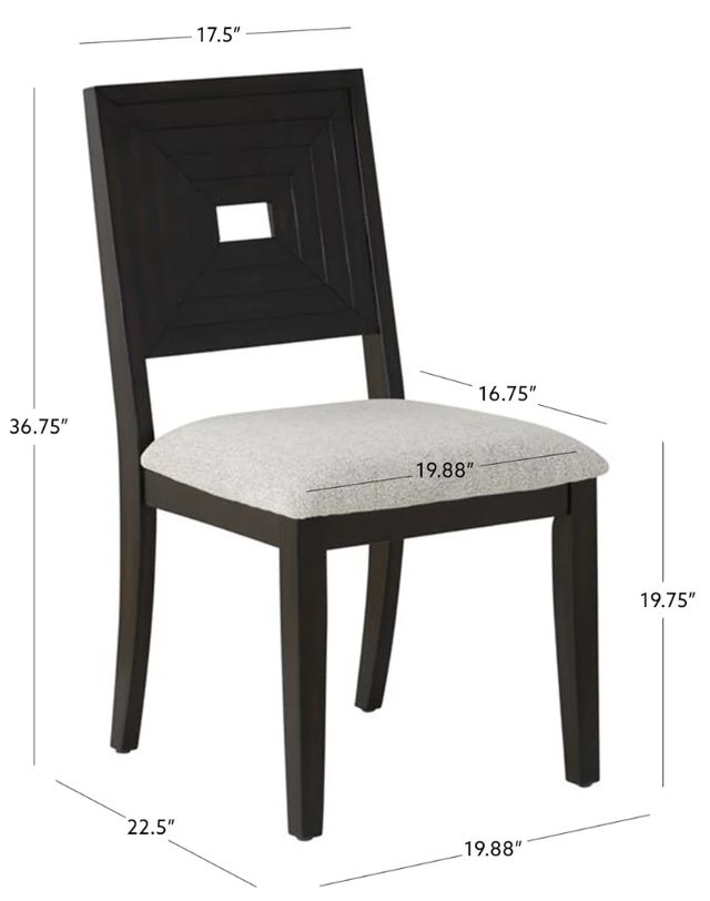Powell® Ingram Black Upholstered Dining Side Chair-2