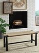 Signature Design by Ashley® Acerman Black/Natural Accent Bench-3