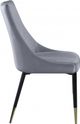 Meridian Furniture Sleek Grey Velvet Dining Chair-3
