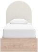 Signature Design by Ashley® Shapella Tan/White Youth Twin 4-Drawer Upholstered Storage Panel Bed-2