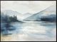 Classy Living Mesmerizing Misty Lakeview I Wall Art-0