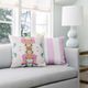 Laura Park Designs Versailles Stripe Pink 22" x 22" Toss Pillow-1