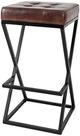 Jofran Inc. Global Archive Brooks Black/Dark Sienna Leather Counter Stool-4