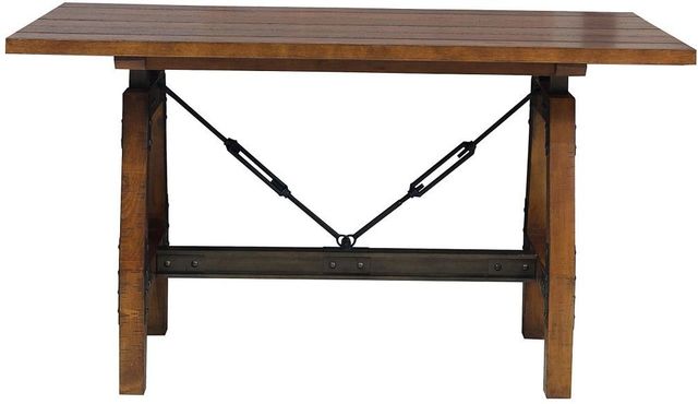 Homelegance® Holverson Rustic Brown Counter Height Dining Table-2