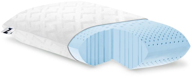 Malouf® Z Zoned Gel Dough® Mid Loft Standard Pillow-2