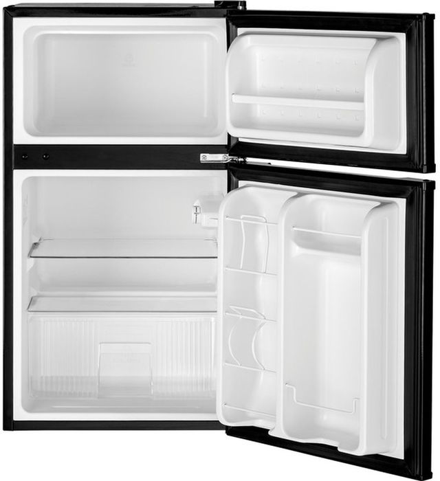 GE® 19" 3.1 Cu. Ft. Black Double-Door Compact Refrigerator-1