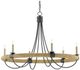 Currey & Company Shipwright French Black/Natural/Smokewood Chandelier-0