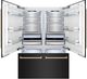 ZLINE Autograph Edition 60" 32.2 Cu. Ft. Black Stainless Steel Built-In French Door Refrigerator with Champagne Bronze Accent and Bright White Interior-1