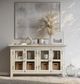Jofran Inc. Rustic Shores Scrimshaw Cream 6-Door Accent Cabinet-1