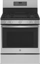 GE Profile™ 30" Fingerprint Resistant Stainless Steel Freestanding Dual Fuel Range-0