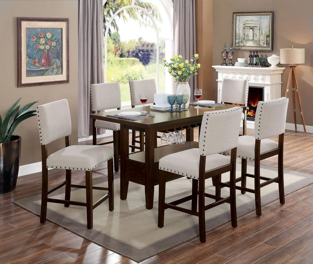 Furniture of America Glenbrook 2-Piece Side Chair Set