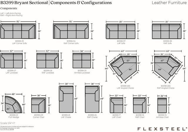 Flexsteel® Bryant 2-Piece White L-Shape Sectional-3