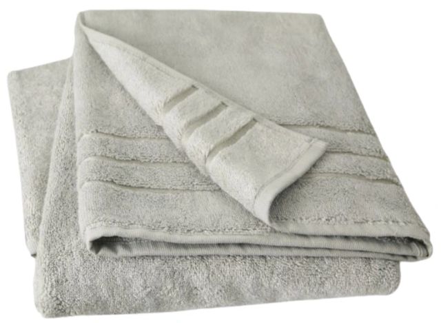 Cariloha Harbor Gray Viscose and Turkish Cotton Blend Bath Sheet-0