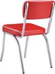 Coaster® Retro 2-Piece Red/Chrome Side Chairs-4