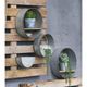 A & B Home 5-Piece Gunmetal Round Wall Planter Set-3