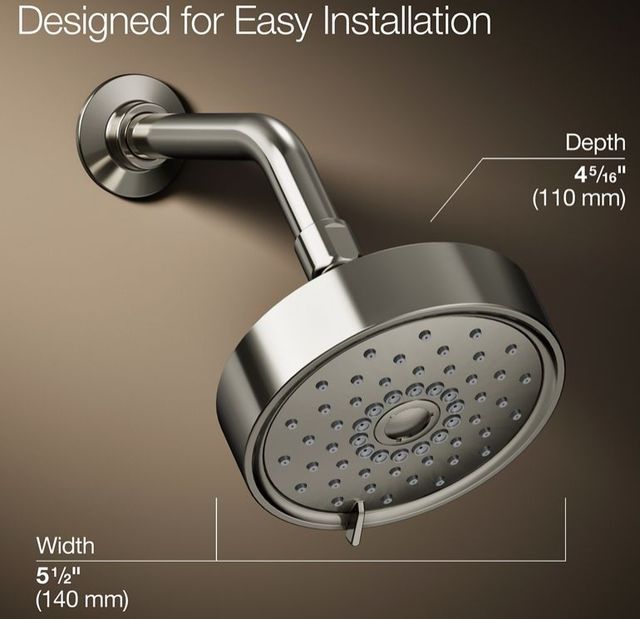 KOHLER® Purist® Vibrant Polished Nickel 2.5 GPM 3-Function Showerhead-3