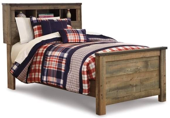 Signature Design by Ashley® Trinell 5-Piece Brown Twin Bookcase Bed Set-1