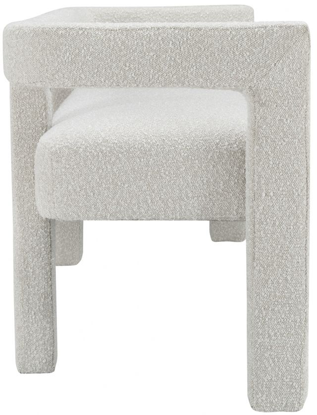 Meridian Furniture Athena Cream Boucle Fabric Upholstered Bench-2