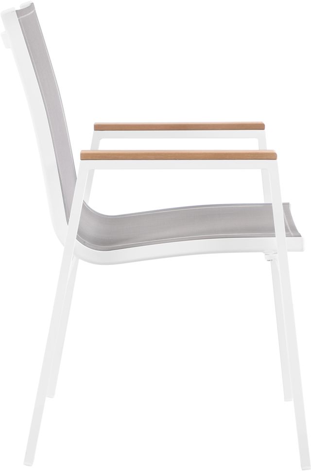 Meridian Furniture Nizuc 2-Piece Grey Outdoor Patio Mesh Dining Arm Chairs-2
