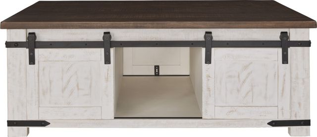 Signature Design by Ashley® Wystfield Brown Coffee Table with Antique White Base-1