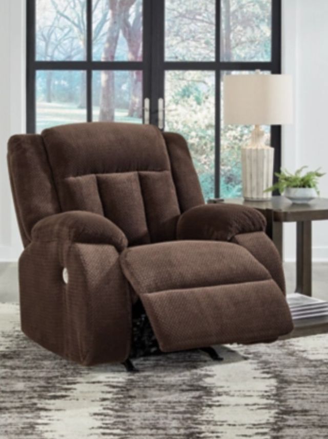 Signature Design by Ashley® Observation Chocolate Power Rocker Recliner -4