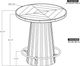 International Furniture Direct Balam Black Bistro Pub Table-2