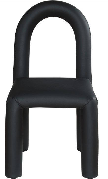 Meridian Furniture Amari Black Vegan Leather Upholstered Dining Chair-2