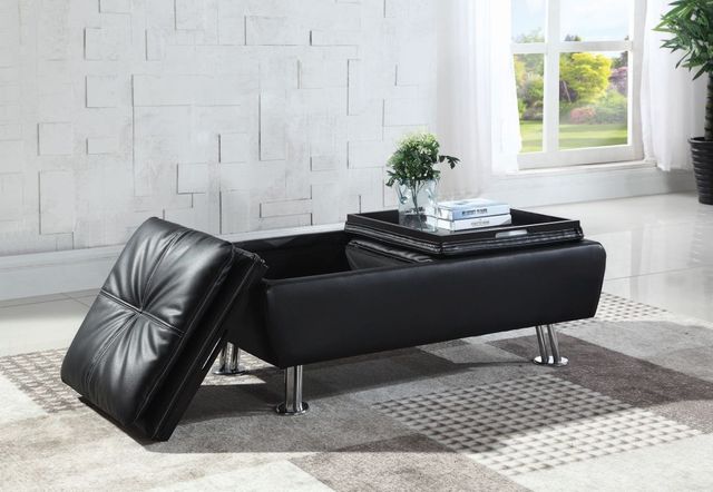 Coaster® Storage Ottoman With Removable Trays-2