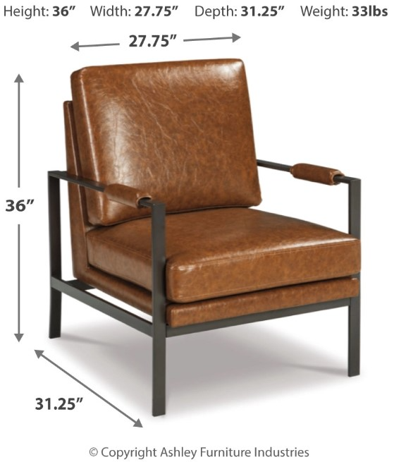 Signature Design by Ashley Peacemaker Brown Accent Chair - Thumbnail 3