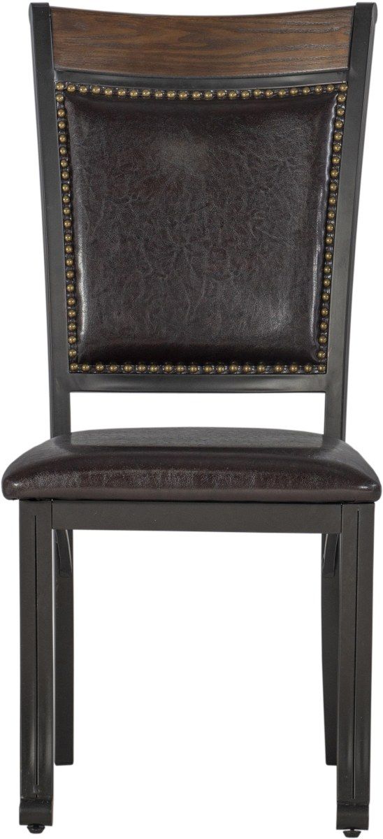 Powell® Franklin Rustic Umber/Dark Espresso Dining Side Chair-3