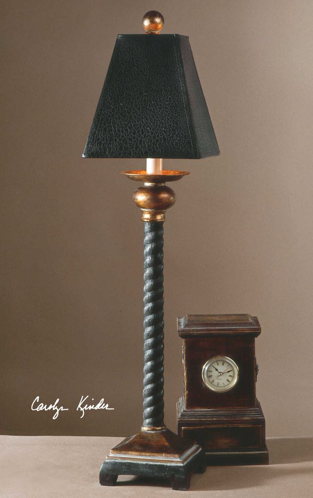 Uttermost® Bellcord Matte Black Buffet Lamp-1