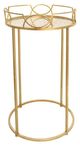 Sagebrook Home Aged Mirror Top 3 Piece Gold Accent Table Set-3