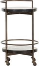Four Hands Mira Dark Brass/Smoked Brown Bar Cart-0
