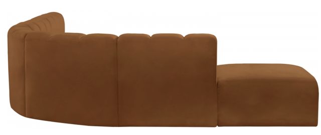 Meridian Furniture Arc 7-Piece Saddle Velvet Sectional-1