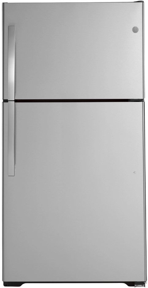 GE® 33 in. 21.9 Cu. Ft. Stainless Steel Top Freezer Refrigerator-0