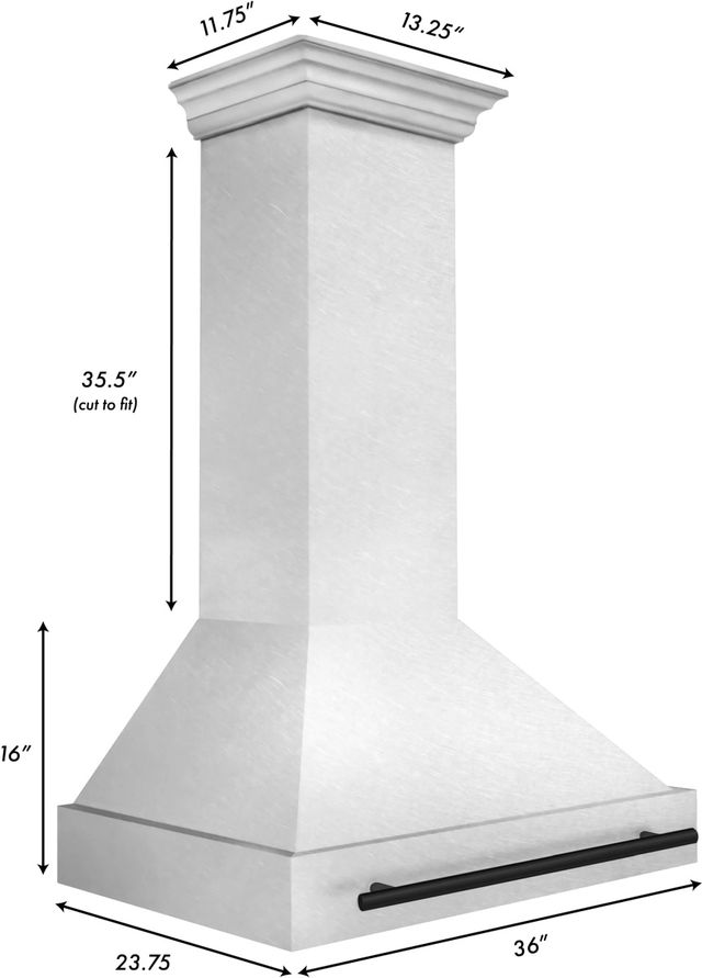 ZLINE Autograph Edition 36" Satin Stainless Steel Wall Mounted Range Hood-3